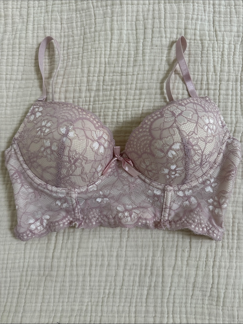 sophie b. lace longline bra